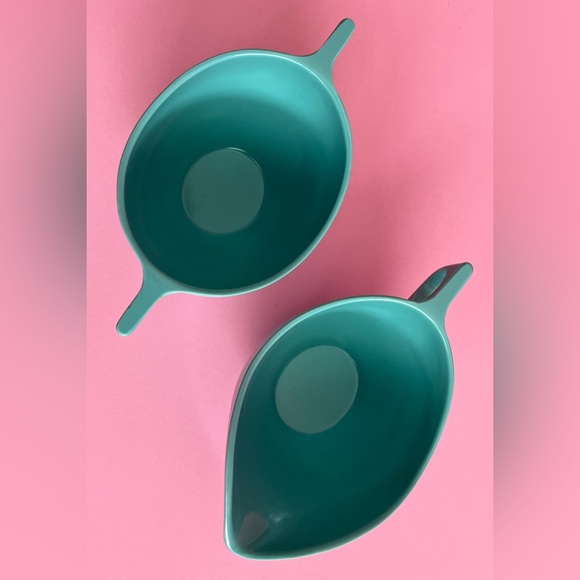 Vintage teal sugar and creamer set made of melmac in very good used condition - Picture 3 of 4